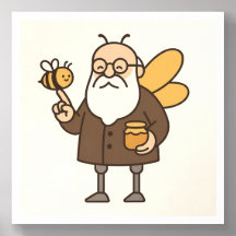 Professor Bumble Whimsical Wall Tile