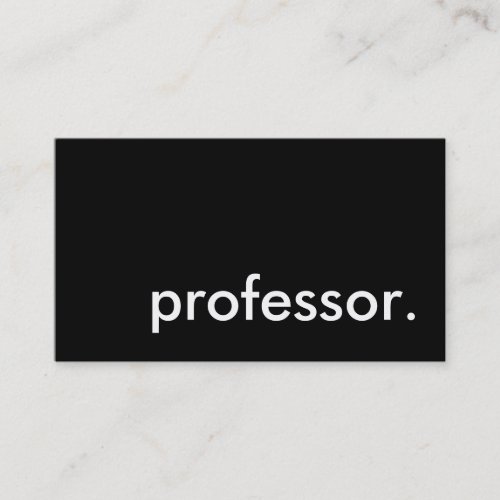professor. business card template