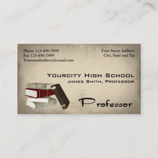 Professor Business Card | Zazzle.com