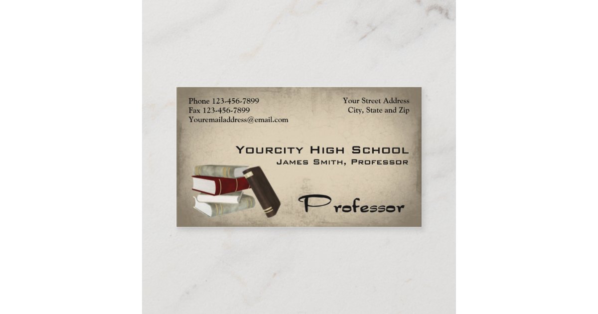 Professor Business Card | Zazzle.com