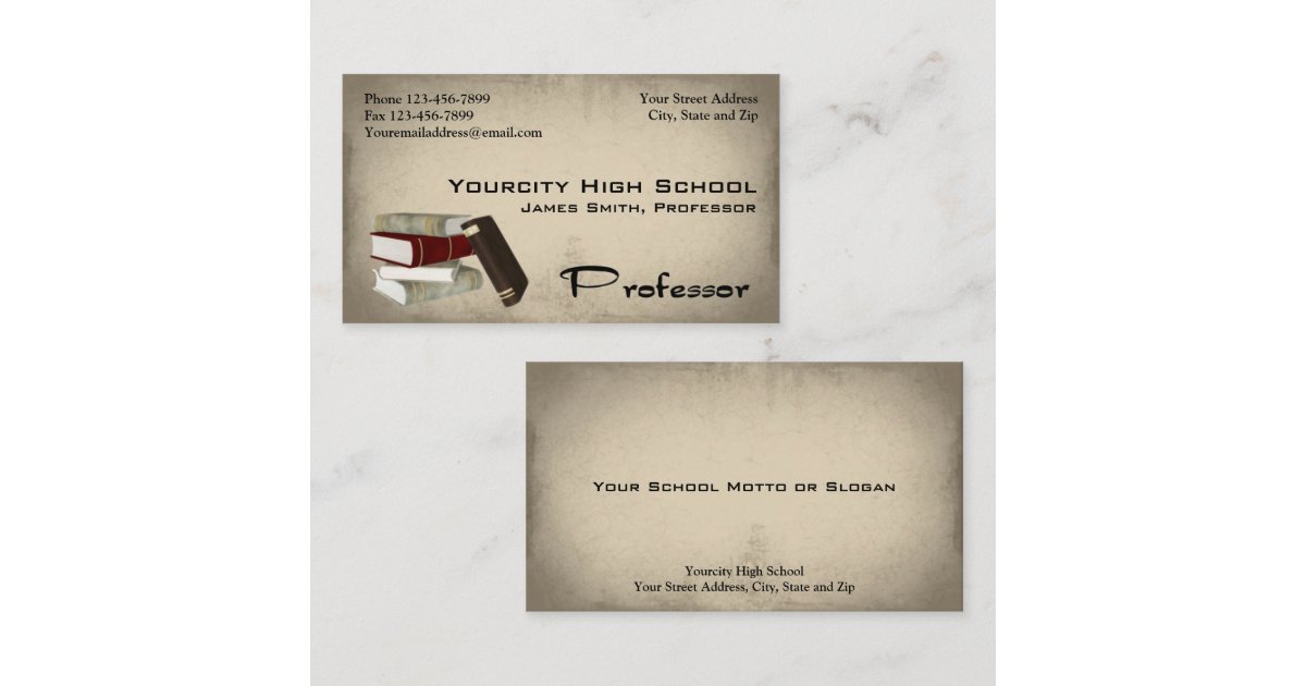 Professor Business Card | Zazzle