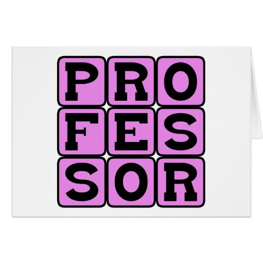 Professor, College Teacher Cards (Front Horizontal)