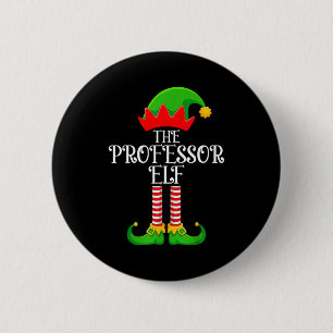 Professor Elf Christmas Family Matching Funny Love Button