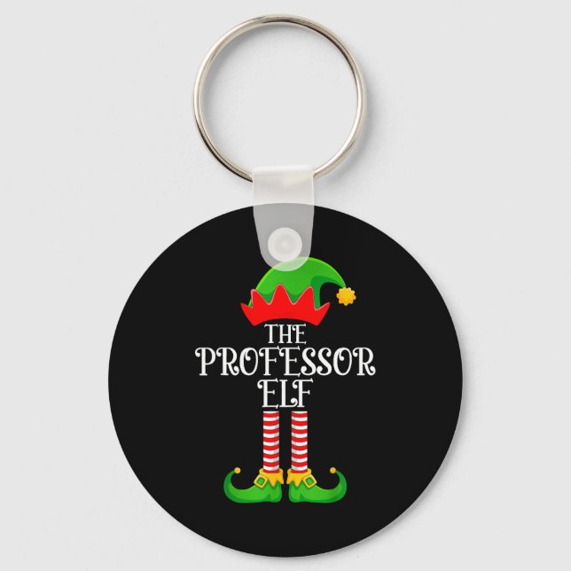 Professor Elf Christmas Family Matching Funny Love Keychain (Front)