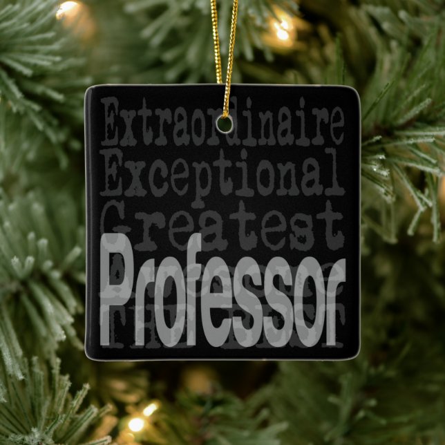 Professor Extraordinaire Ceramic Ornament (Tree)