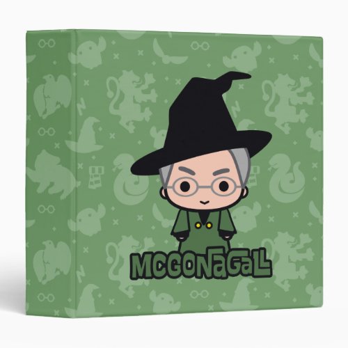 Professor McGonagall Cartoon Character Art 3 Ring Binder