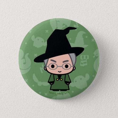 Professor McGonagall Cartoon Character Art Button