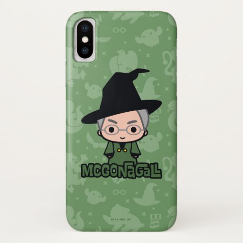Professor McGonagall Cartoon Character Art iPhone X Case