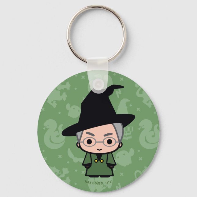 Professor McGonagall Cartoon Character Art Keychain (Front)