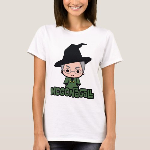 Professor McGonagall Cartoon Character Art T_Shirt