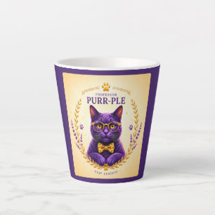Professor Purr-Ple™ Latte Mug – Stay Curious