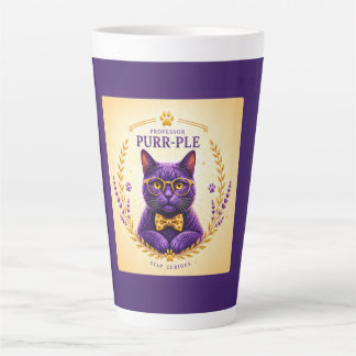 Professor Purr-Ple™ Latte Mug – Stay Curious