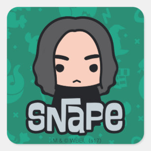 Professor Snape Cartoon Character Art Square Sticker