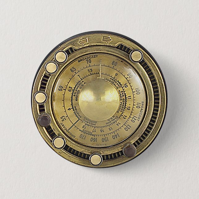 Professor Temple's Adaptive Marconiscope Pinback Button (Front)