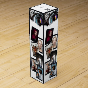 Professsional Photographer Black & White Thank you Wine Box