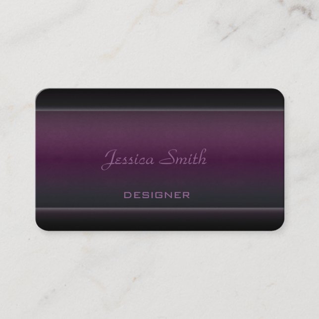 Proffesional elegant modern velvet business card (Front)