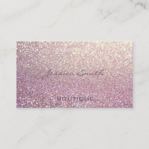 Proffesional glamorous elegant glittery business card