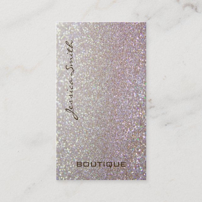 Proffesional glamorous elegant glittery business card (Front)