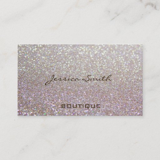 Customizable Proffesional glamorous elegant glittery business cards