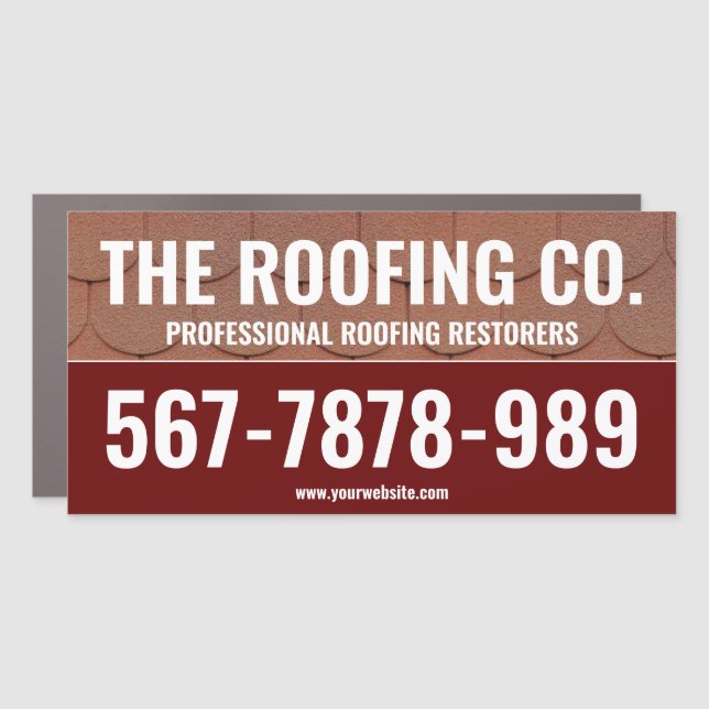 Proffesional Roofing Services Business Car Magnet (Front)