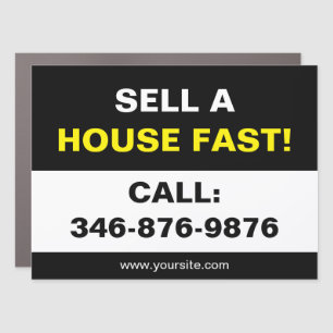 Proffessional Real Estate Editable Car Magnet