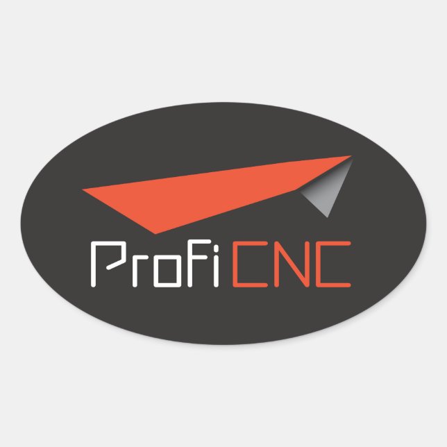 ProfiCNC Oval Sticker (Front)