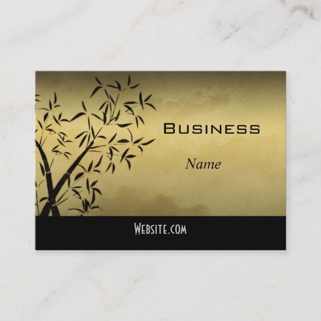 Profile Business Card Asian Gold (Front)