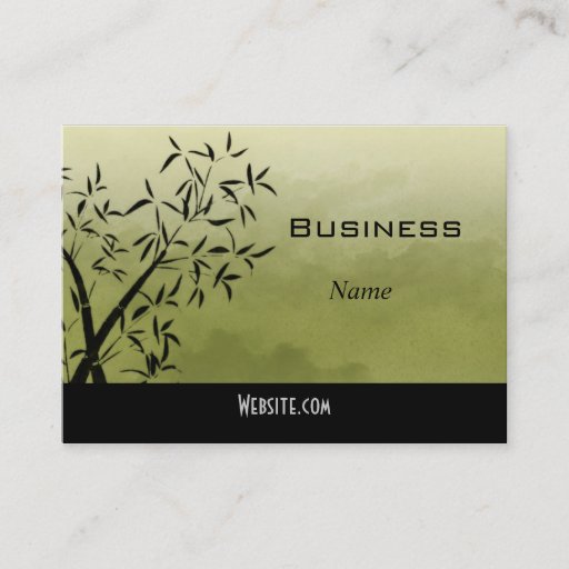 Customizable Profile Business Card Asian Green