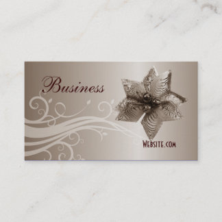 Profile Business Card Beige Swirl Jewel