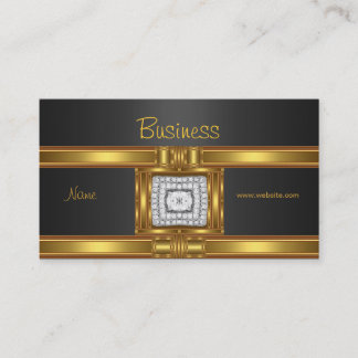 Profile Business Card Gold on Black Diamond Jewel