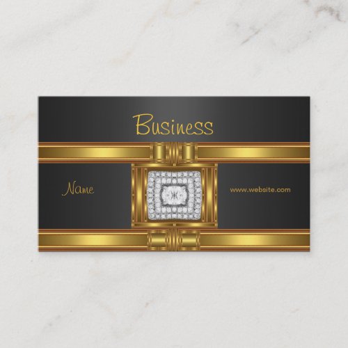 Profile Business Card Gold on Black Diamond Jewel