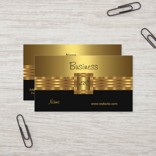 Profile Business Card Gold on Gold Black