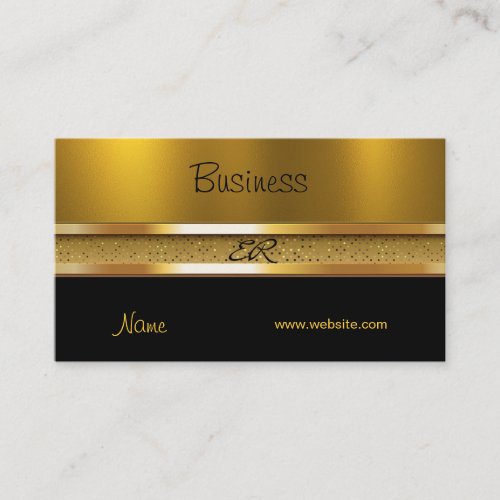 Profile Business Card Gold on Gold Black