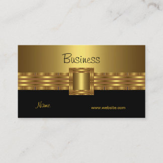 Profile Business Card Gold on Gold Black