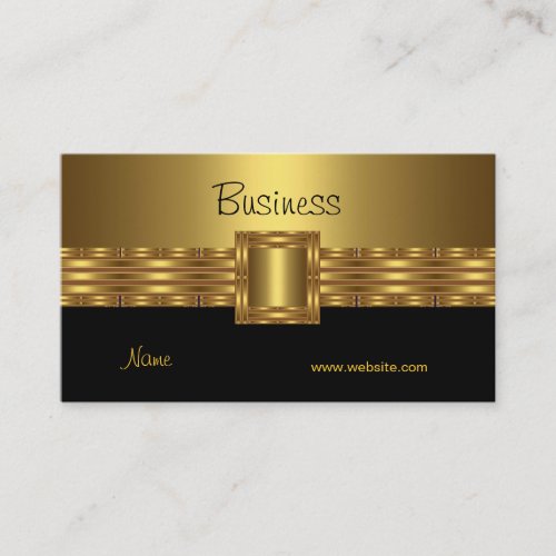 Profile Business Card Gold on Gold Black