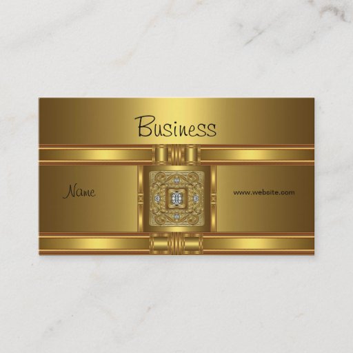 Customizable Profile Business Card Gold on Gold  Jewel