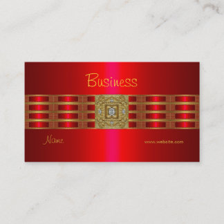 Profile Business Card Gold on red Diamond Jewel
