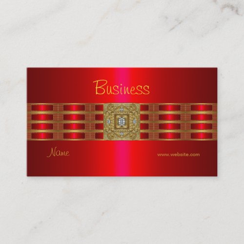 Profile Business Card Gold on red Diamond Jewel