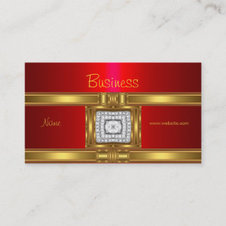 Profile Business Card Gold on red Diamond Jewel