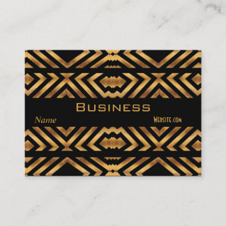 Profile Business Card Retro Black Gold Exotic