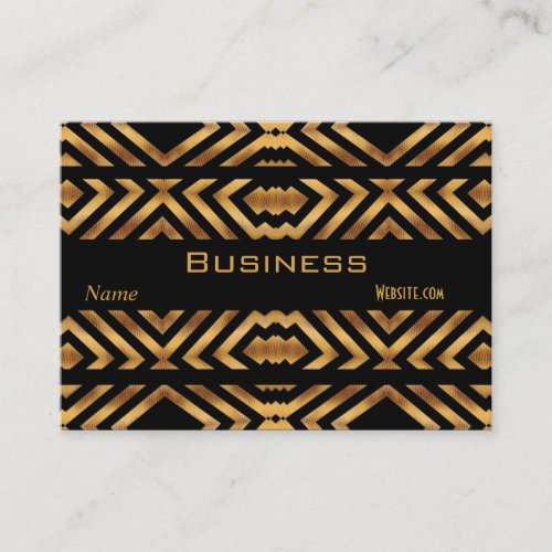 Profile Business Card Retro Black Gold Exotic