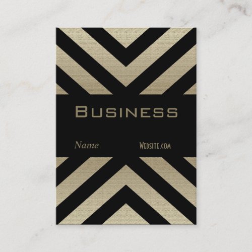 Profile Business Card Retro Pewter Black Stripe