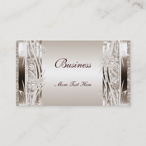 Customizable Profile Business Card Sepia Floral