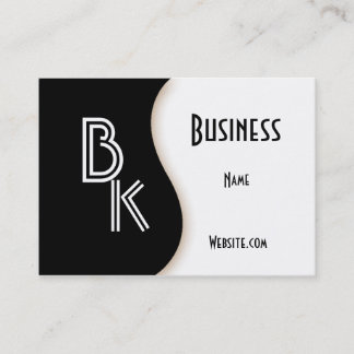 Profile Business Card Simple Black White