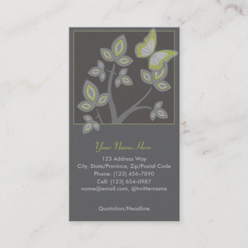 Profile Business Card: Tree with Butterfly