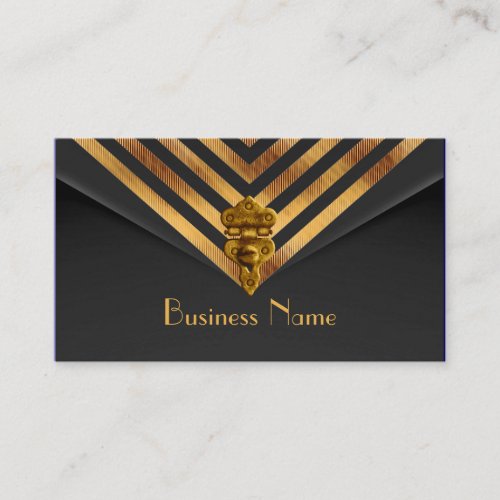 Profile Business Gold Black Velvet Stripe Business Card