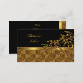 Profile Card Asian Black Gold Bamboo (Front/Back)