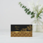 Profile Card Asian Black Gold Bamboo (Standing Front)