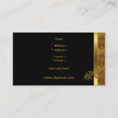 Profile Card Asian Black Gold Bamboo (Back)