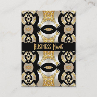 Profile Card Black Beige Gold Print Pearl (P2)
